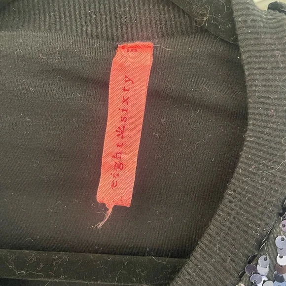 Eight Sixty Deep Navy Sequin Bomber Jacket, Size M (can fit a Large!) Clubbing M - Picture 4 of 5